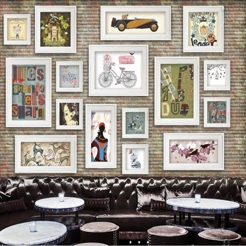 Commercial Wallpaper Printing - Peintures décoratives nostalgiques, murs photo, salle