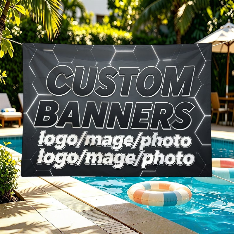 Commercial Printing In Photoshop - Drapeaux personnalisés adaptés aux activités de