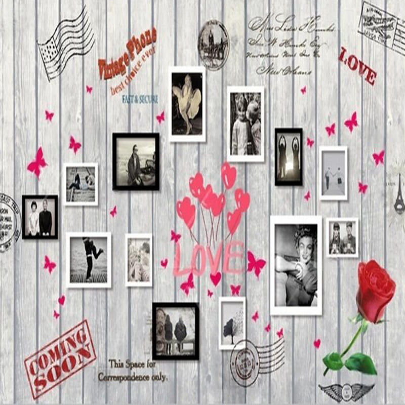 Photos en forme de cœur en gra - Commercial Wallpaper Printing avis et prix